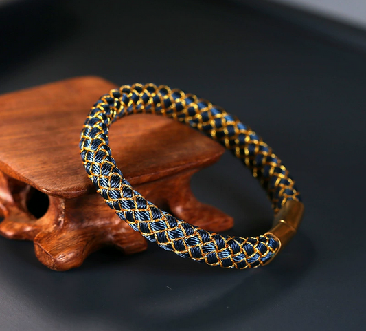 Celestial Guardian Gold-Green Energy Bracelet 天师护运金绿能量手链