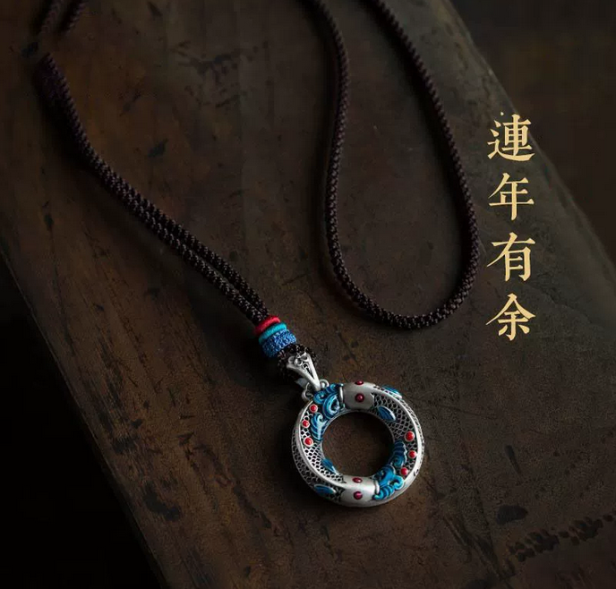 Twin Fish Guardian Necklace 双鱼护身链