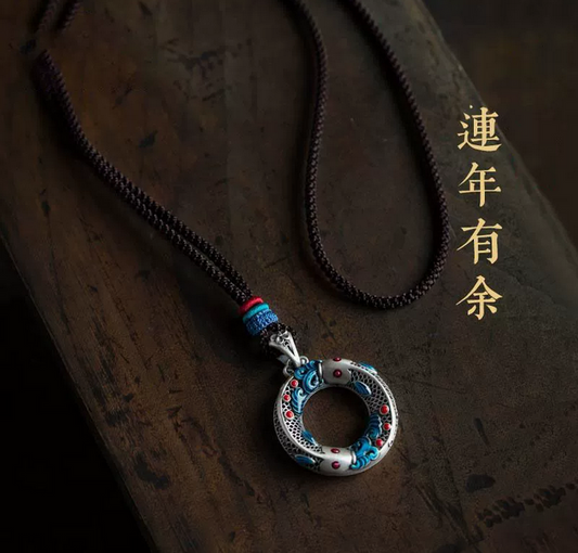 Twin Fish Guardian Necklace 双鱼护身链