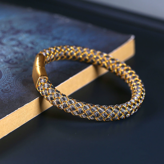 Celestial Guardian Gold-Green Energy Bracelet 天师护运金绿能量手链