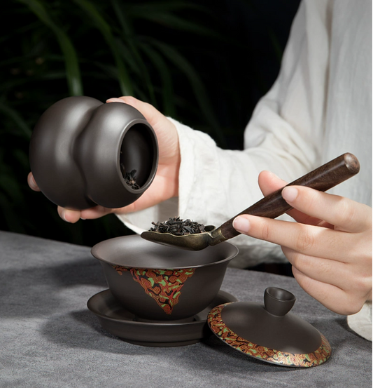 Type-H  中国宜兴紫砂茶具-溢彩系列套装 Yixing Purple Teapot Set - Radiant Series  （请勿购买，这是额外送给您的礼物！） (Please do not purchase, this is a gift for you!)