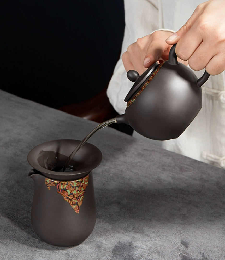 Type-H  中国宜兴紫砂茶具-溢彩系列套装 Yixing Purple Teapot Set - Radiant Series  （请勿购买，这是额外送给您的礼物！） (Please do not purchase, this is a gift for you!)